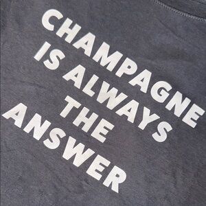 Gray Graphic Tee with White Text